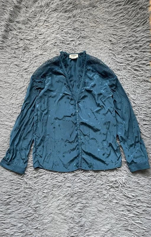 Zadig & Voltaire deluxe silk blouse with lace