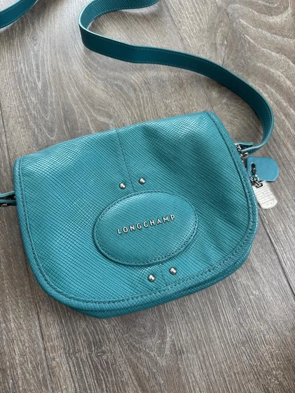 Longchamp quadri blue leather crossbody bag - view 2