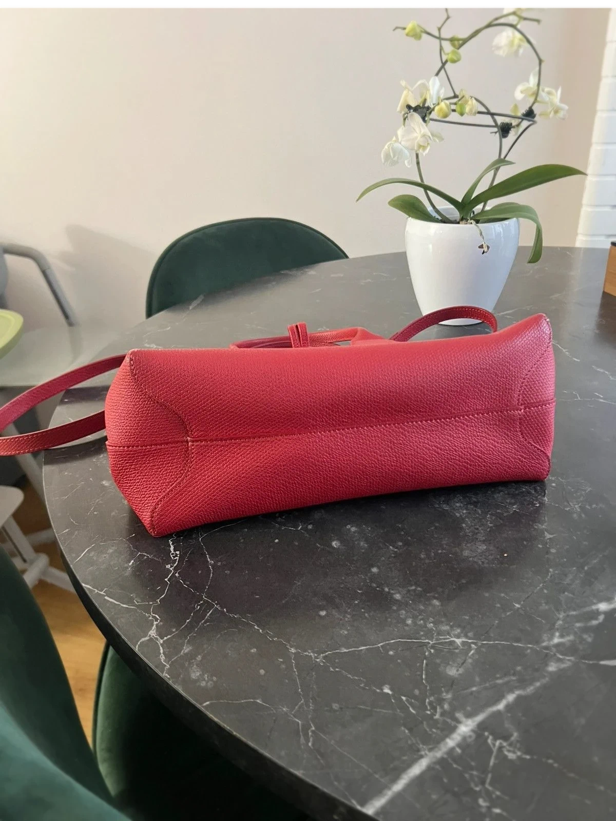 Longchamp roseau burgundy leather bag - view 8