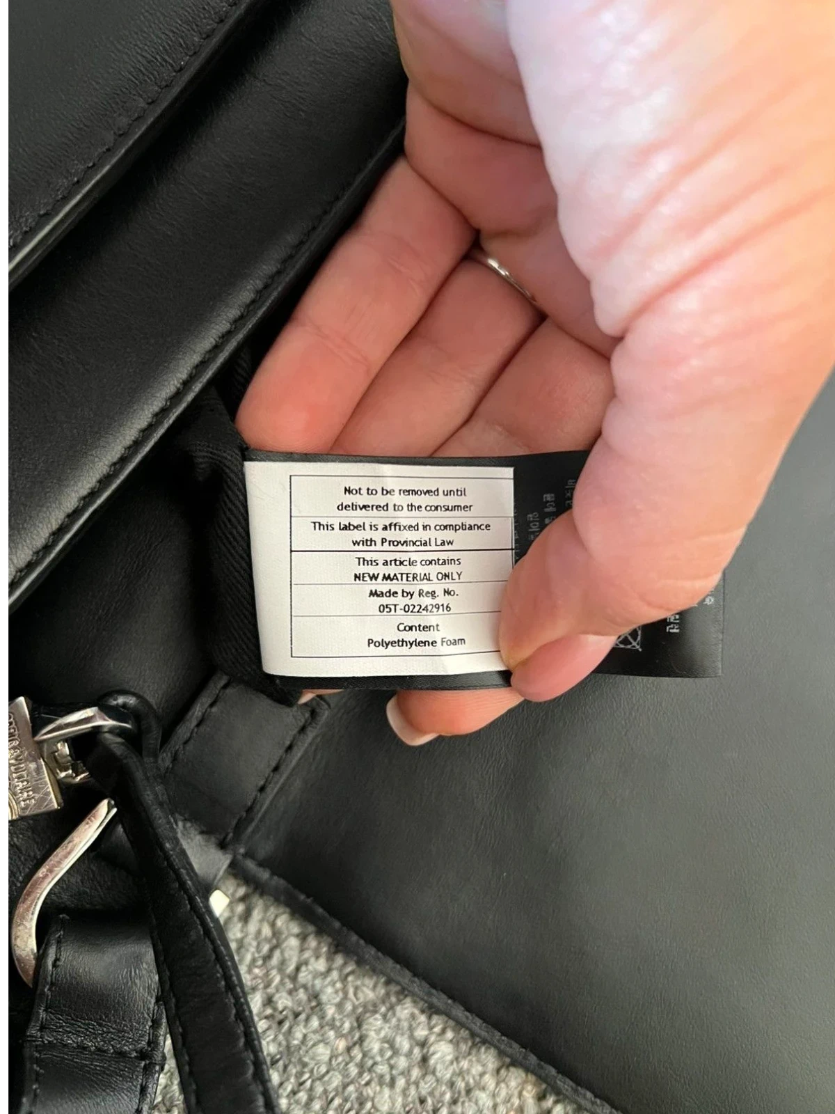 Zadig & Voltaire optimiste + clique black leather bag - view 13