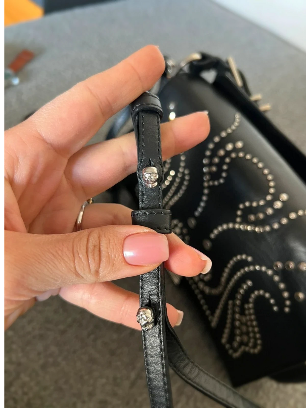 Zadig & Voltaire optimiste + clique black leather bag - view 10