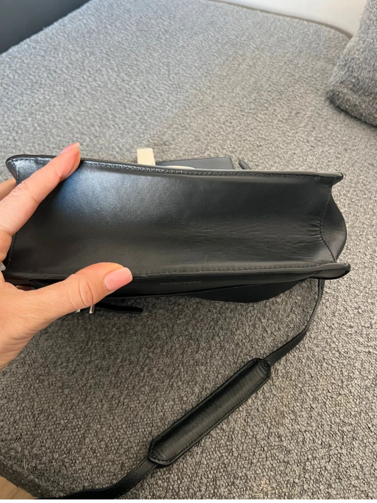 Zadig & Voltaire optimiste + clique black leather bag - view 17