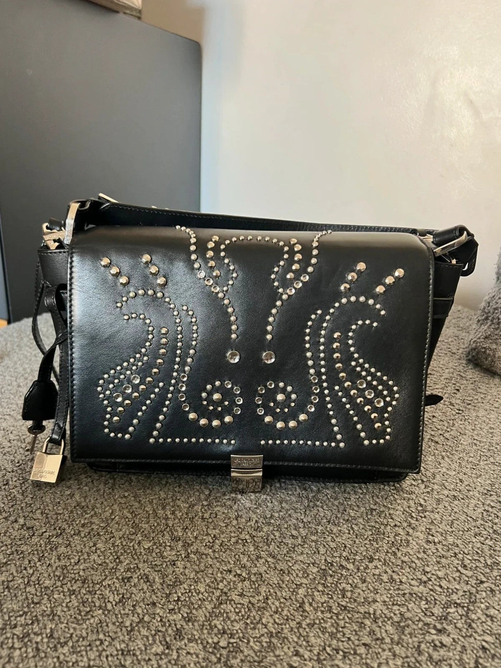 Zadig & Voltaire optimiste + clique black leather bag