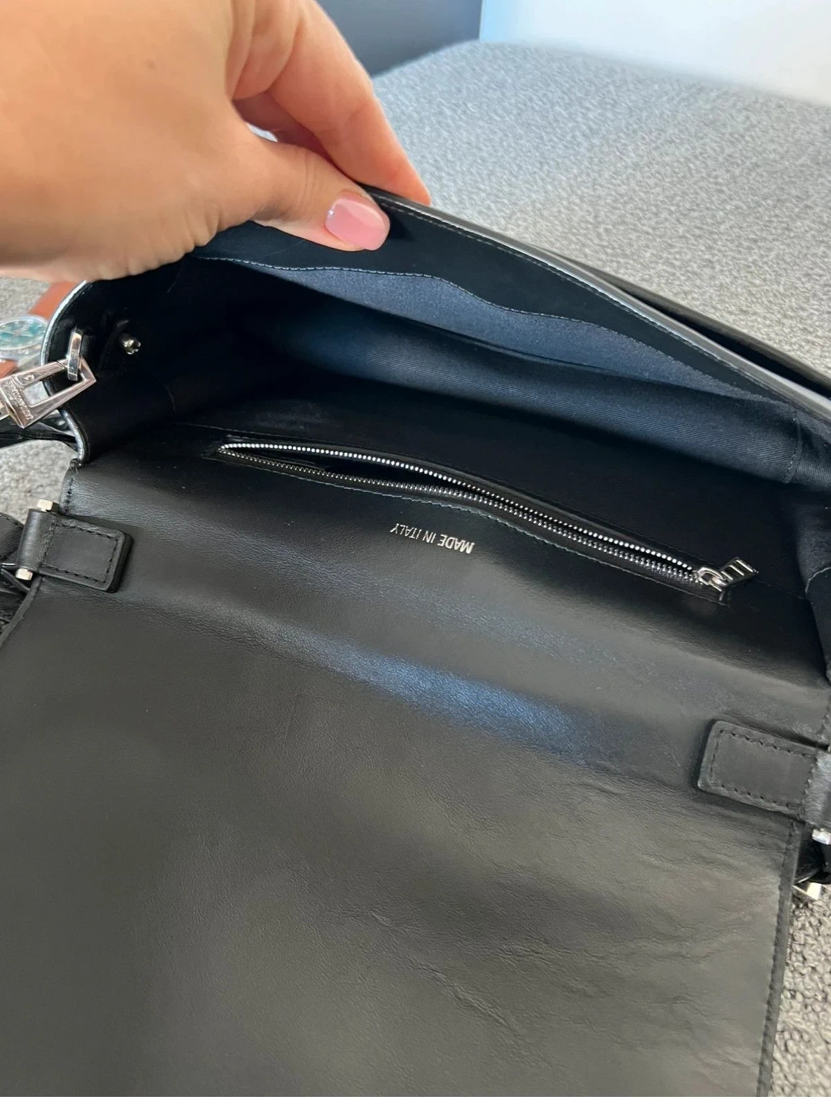 Zadig & Voltaire optimiste + clique black leather bag - view 15