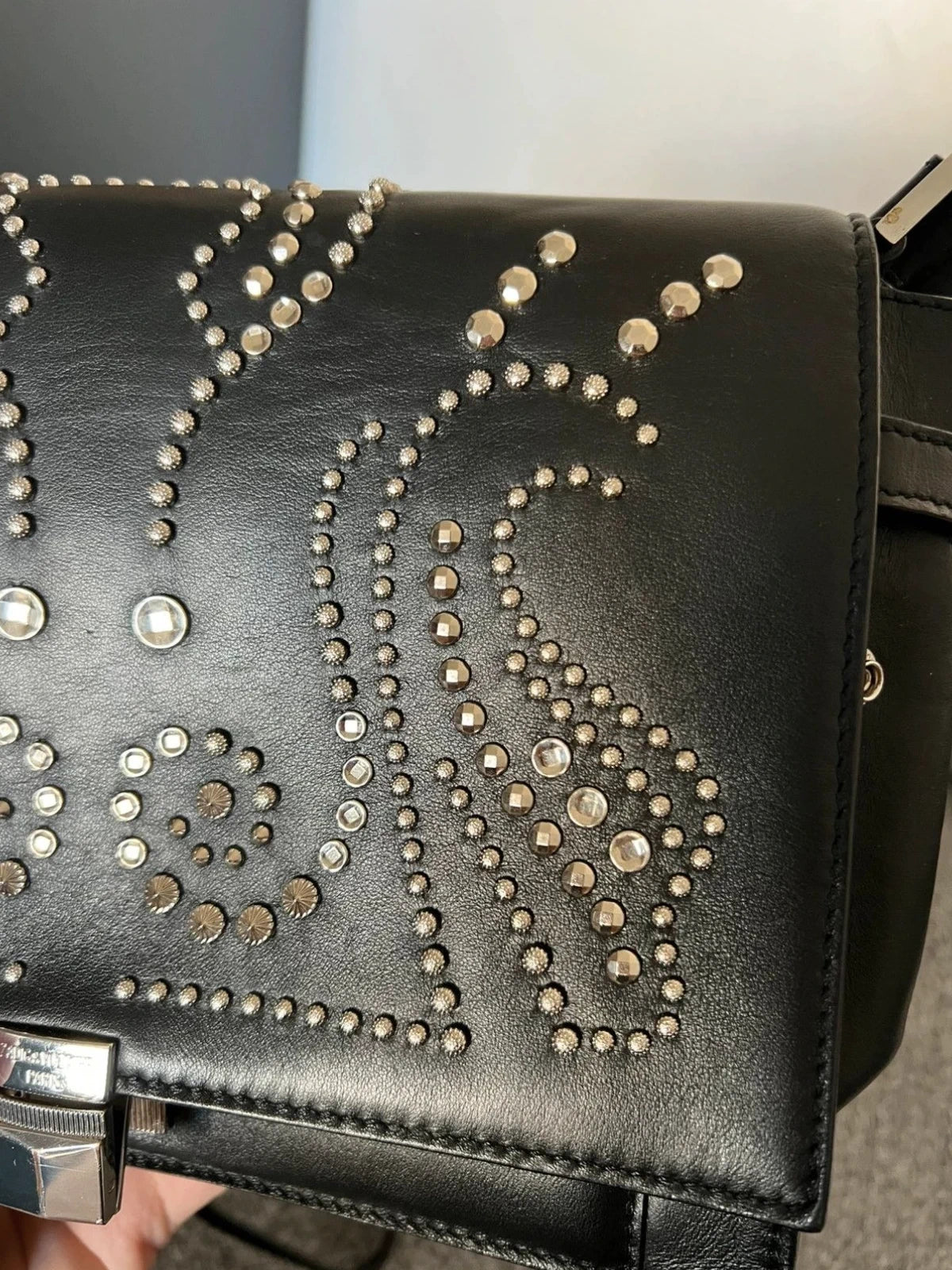 Zadig & Voltaire optimiste + clique black leather bag - view 4