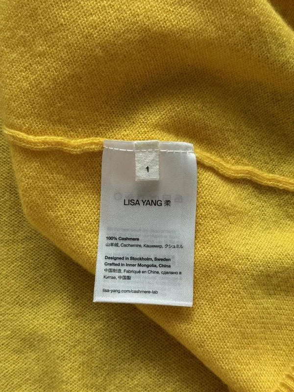 Lisa Yang yellow cashmere cardigan - view 4