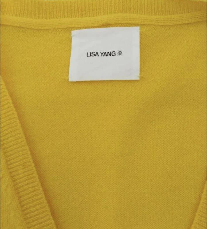 Lisa Yang yellow cashmere cardigan - view 3