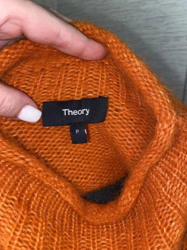 Theory baby alpaca orange sweater - view 5