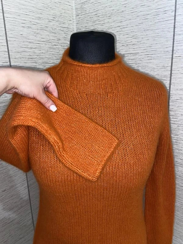 Theory baby alpaca orange sweater - view 3