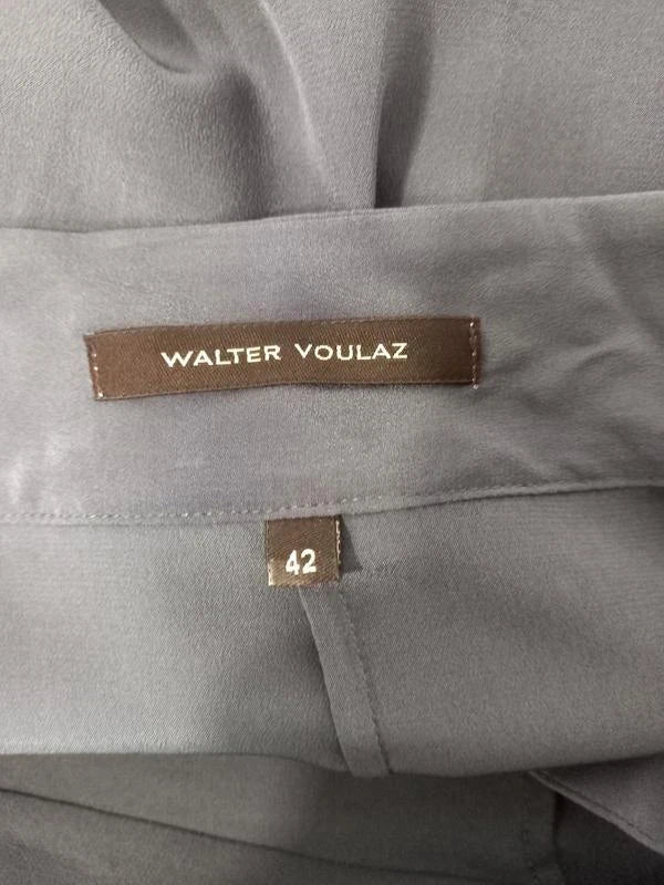 Walter Voulaz new black grey silk shirt - view 6