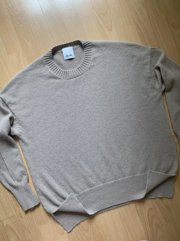 Allude beige cashmere jumper sweater - view 3