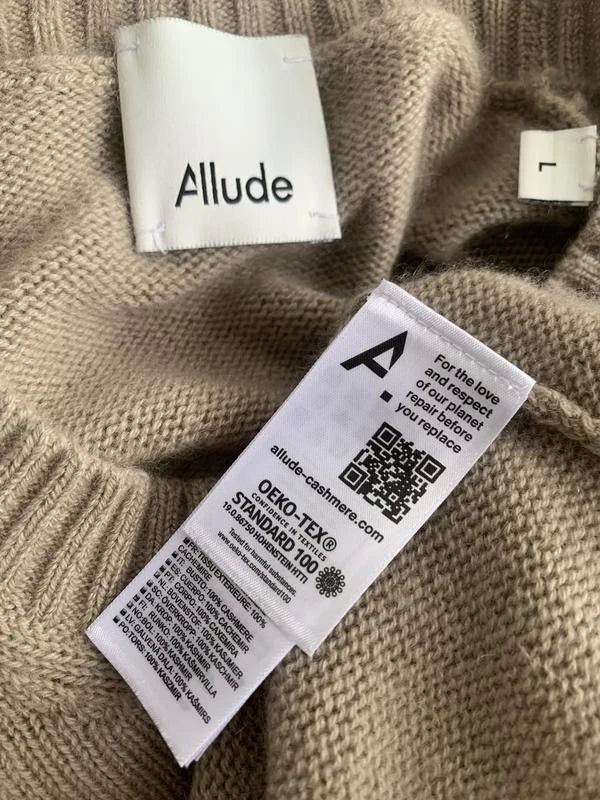Allude beige cashmere jumper sweater - view 5