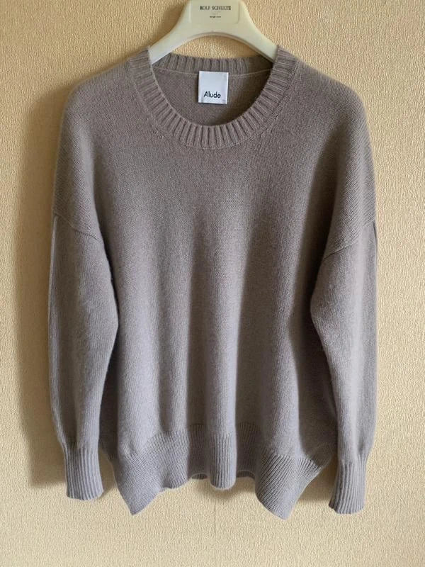 Allude beige cashmere jumper sweater