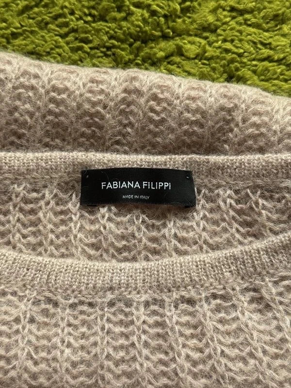 Fabiana Filippi beige mohair alpaca sweater - view 3