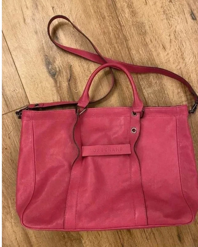 Longchamp 3D big pink leather bag
