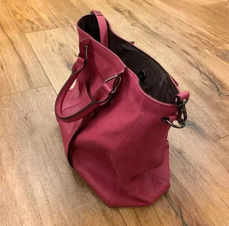 Longchamp 3D big pink leather bag - view 4