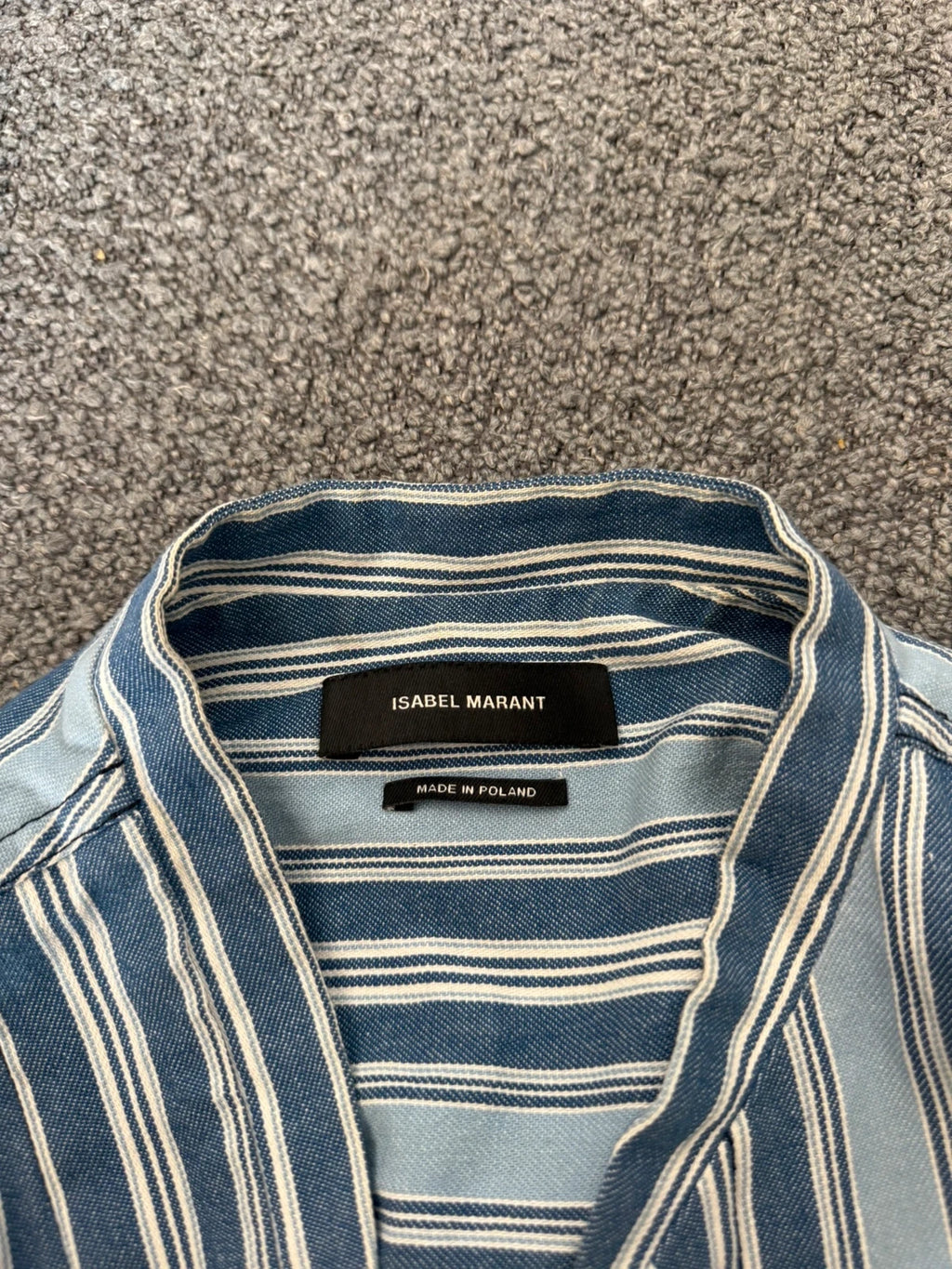 Isabel Marant white denim striped blouse - view 6