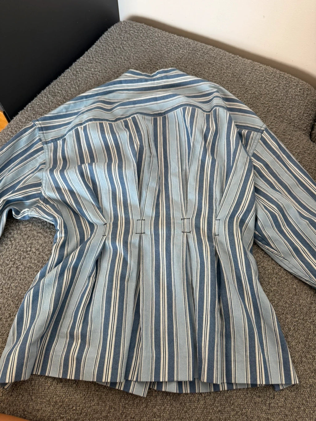 Isabel Marant white denim striped blouse - view 8