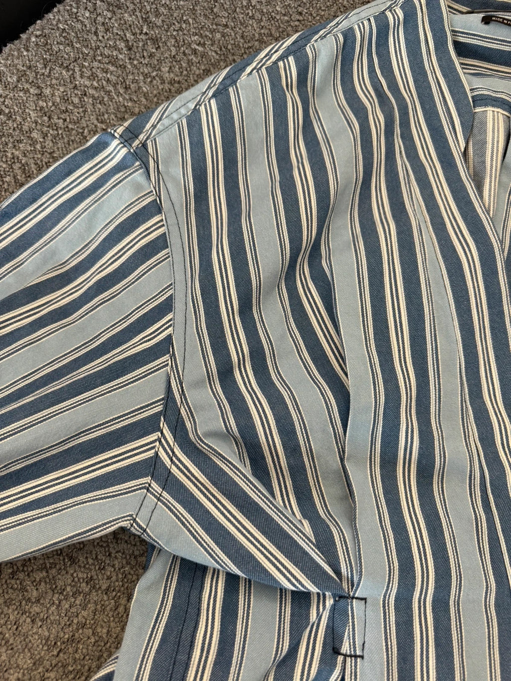 Isabel Marant white denim striped blouse - view 3