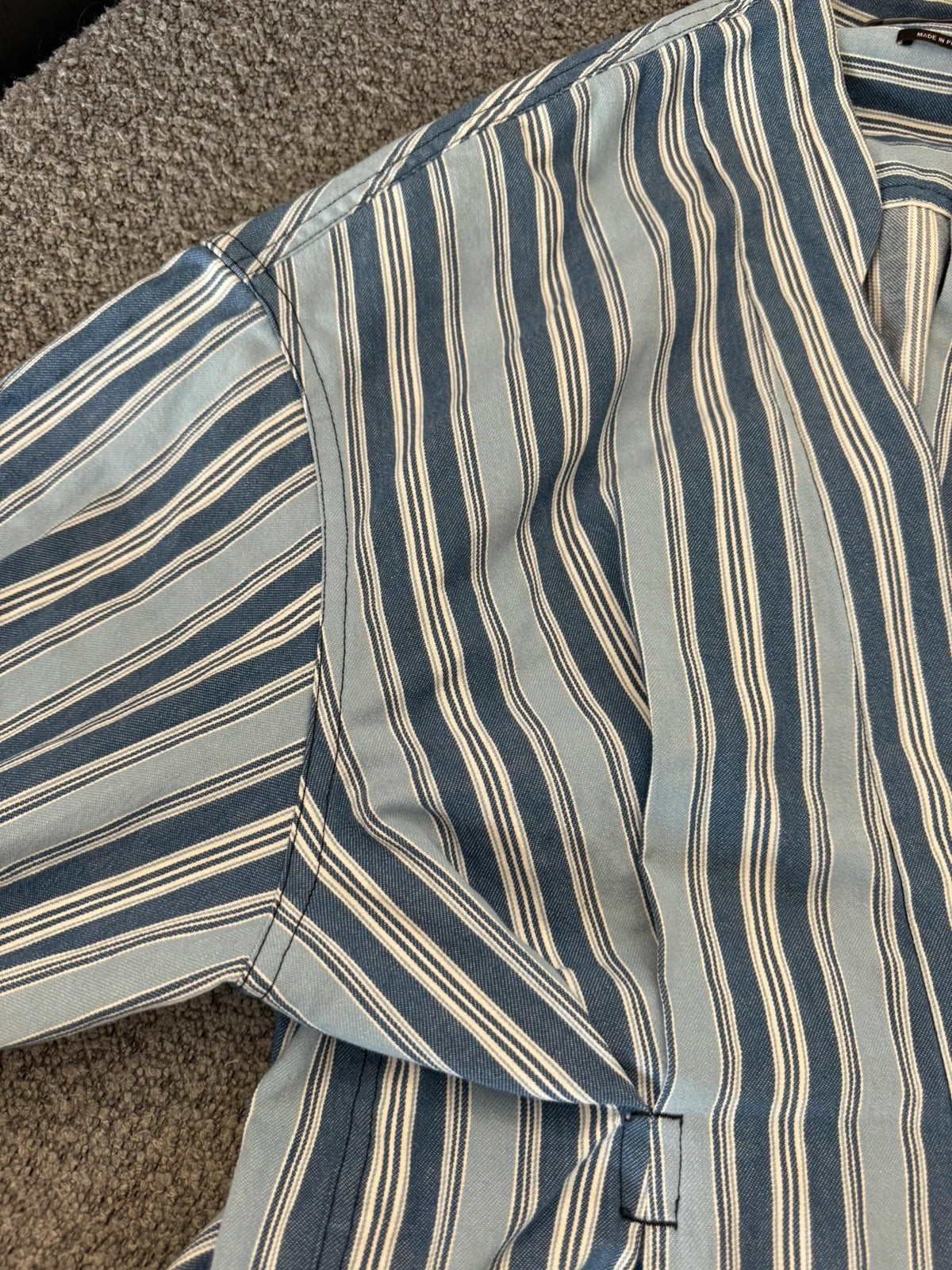 Isabel Marant white denim striped blouse - view 3
