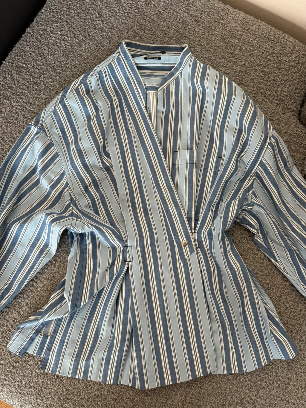 Isabel Marant white denim striped blouse