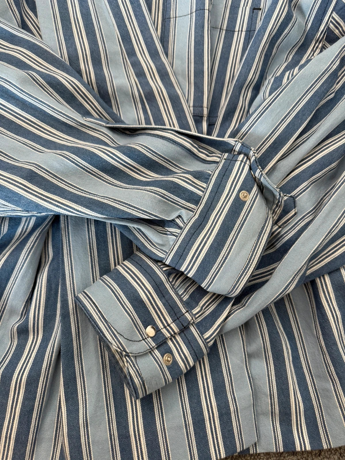 Isabel Marant white denim striped blouse - view 5