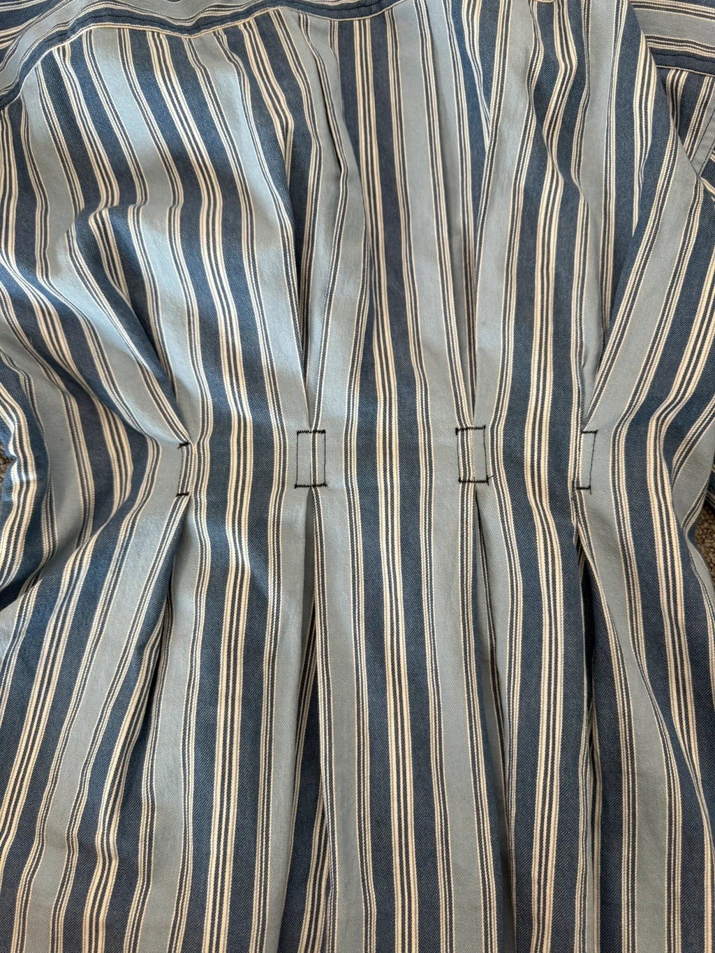 Isabel Marant white denim striped blouse - view 7