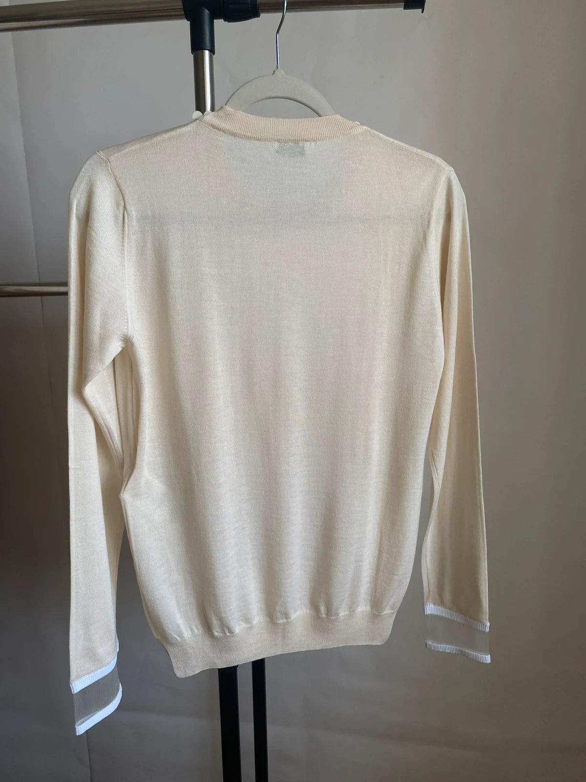 New Fendi cream cashmere silk jumper - view 2