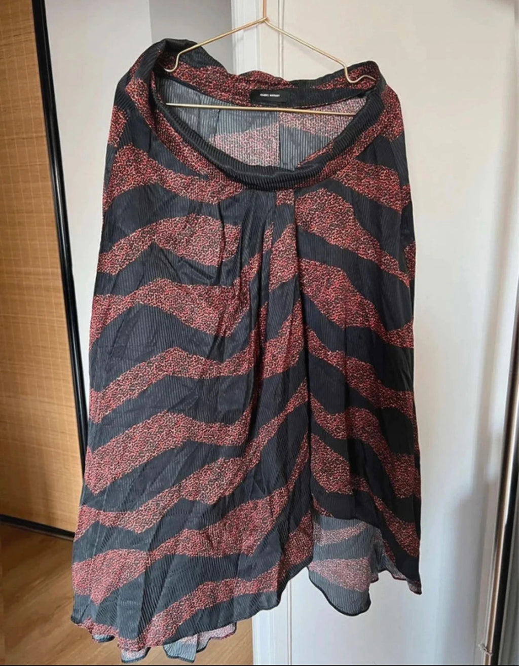 Isabel Marant viscose silk long asymmetric skirt