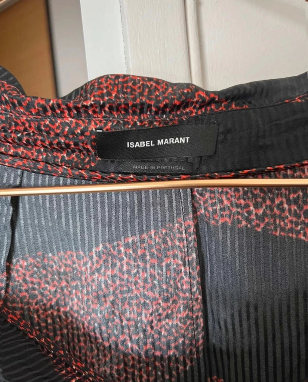 Isabel Marant viscose silk long asymmetric skirt - view 2
