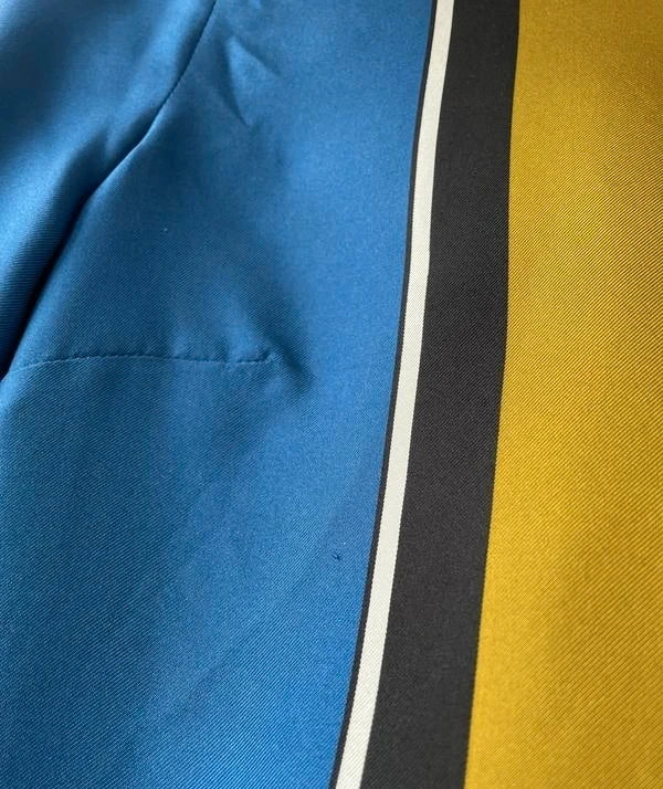 Diane von Furstenberg mustard blue silk shirt - view 7