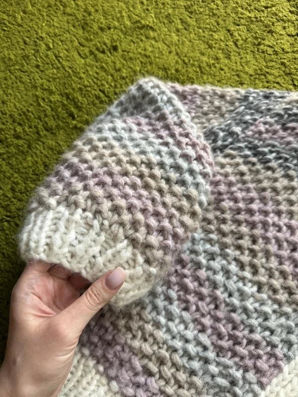 Maiami alpaca knitted cardigan pastel colours - view 3