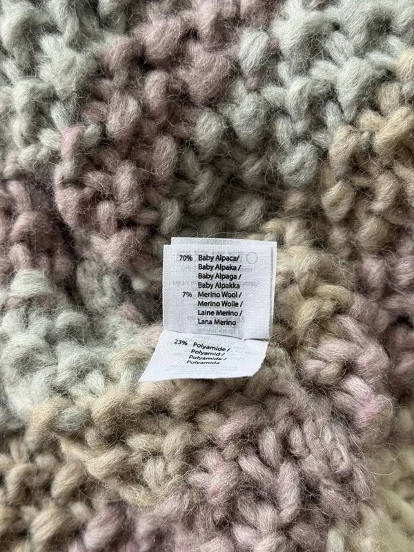 Maiami alpaca knitted cardigan pastel colours - view 7