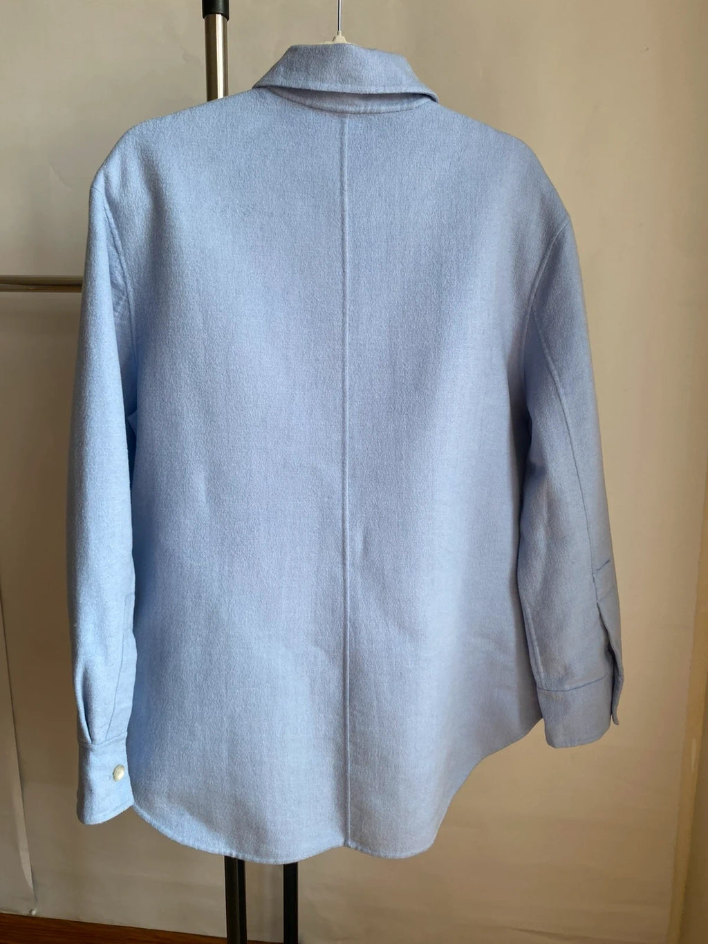 Joseph Jelia light blue double face wool silk shirt jacket - view 8
