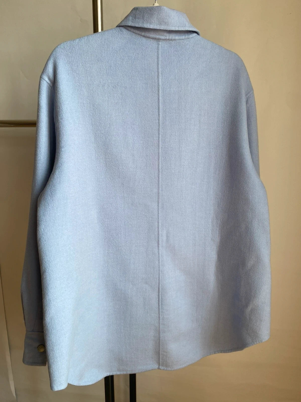 Joseph Jelia light blue double face wool silk shirt jacket - view 6