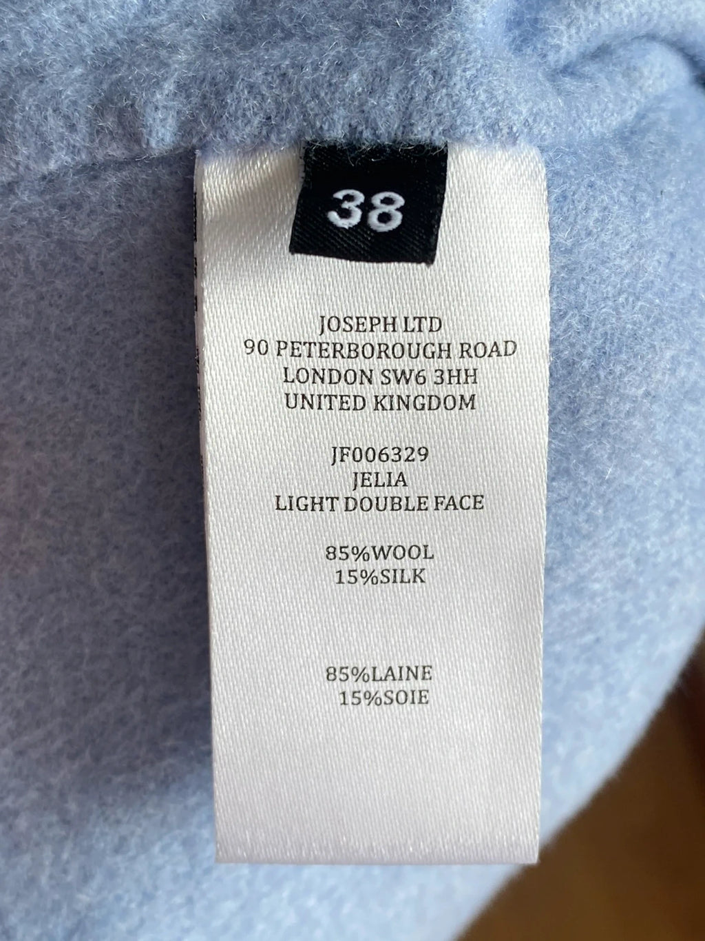 Joseph Jelia light blue double face wool silk shirt jacket - view 4