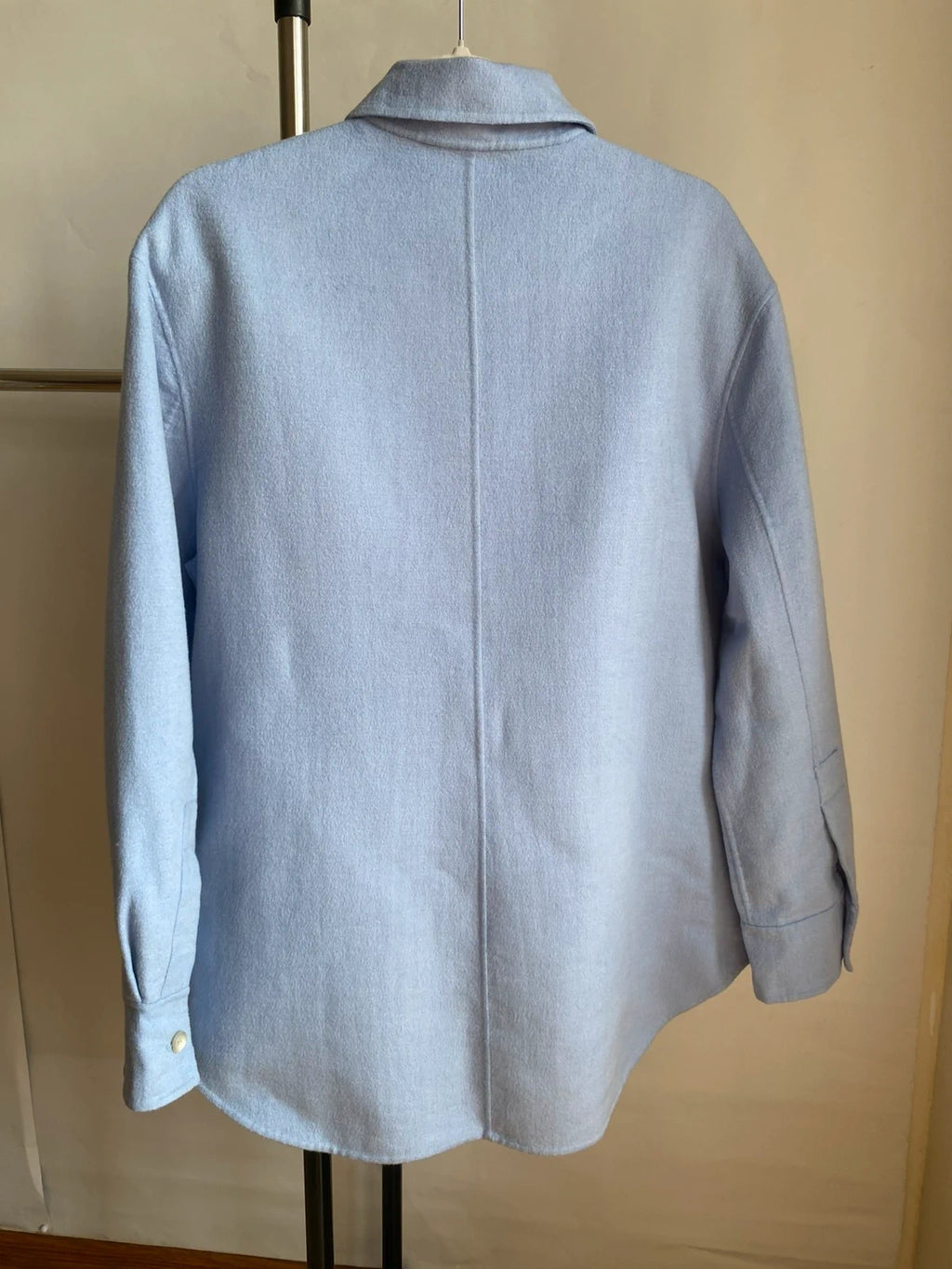 Joseph Jelia light blue double face wool silk shirt jacket - view 7