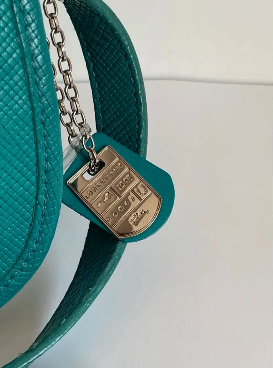 Longchamp quadri new turquoise mint leather crossbody bag - view 7