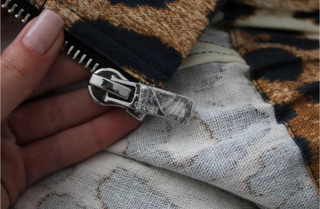 Ganni hemp cotton leopard jacket - view 3