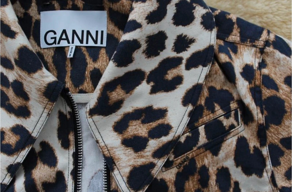 Ganni hemp cotton leopard jacket - view 4