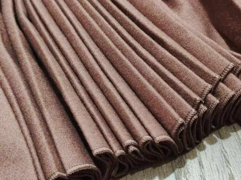 Joseph brown wool pleated asymmetrical skirt - view 3