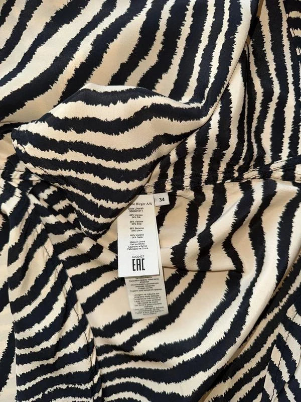 By Malene Birger silk viscose zebra animal print shirt - view 6