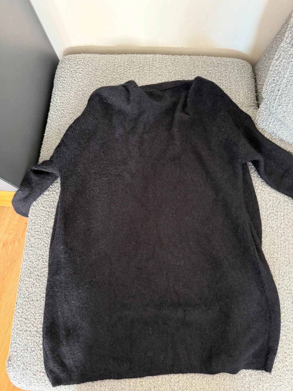 Des Petits Hauts black super kid mohair baby alpaca cardigan - view 9