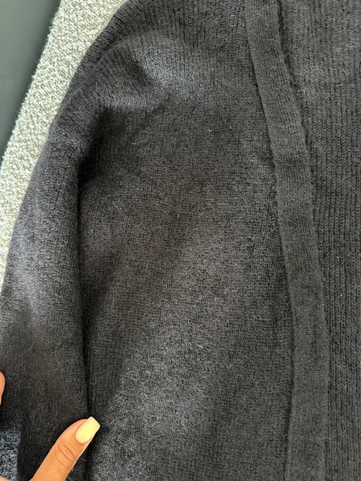 Des Petits Hauts black super kid mohair baby alpaca cardigan - view 3