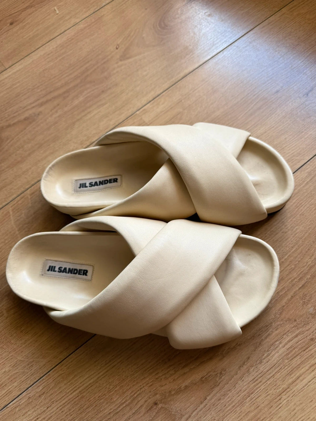 Jil Sander cream leather sandals - view 14