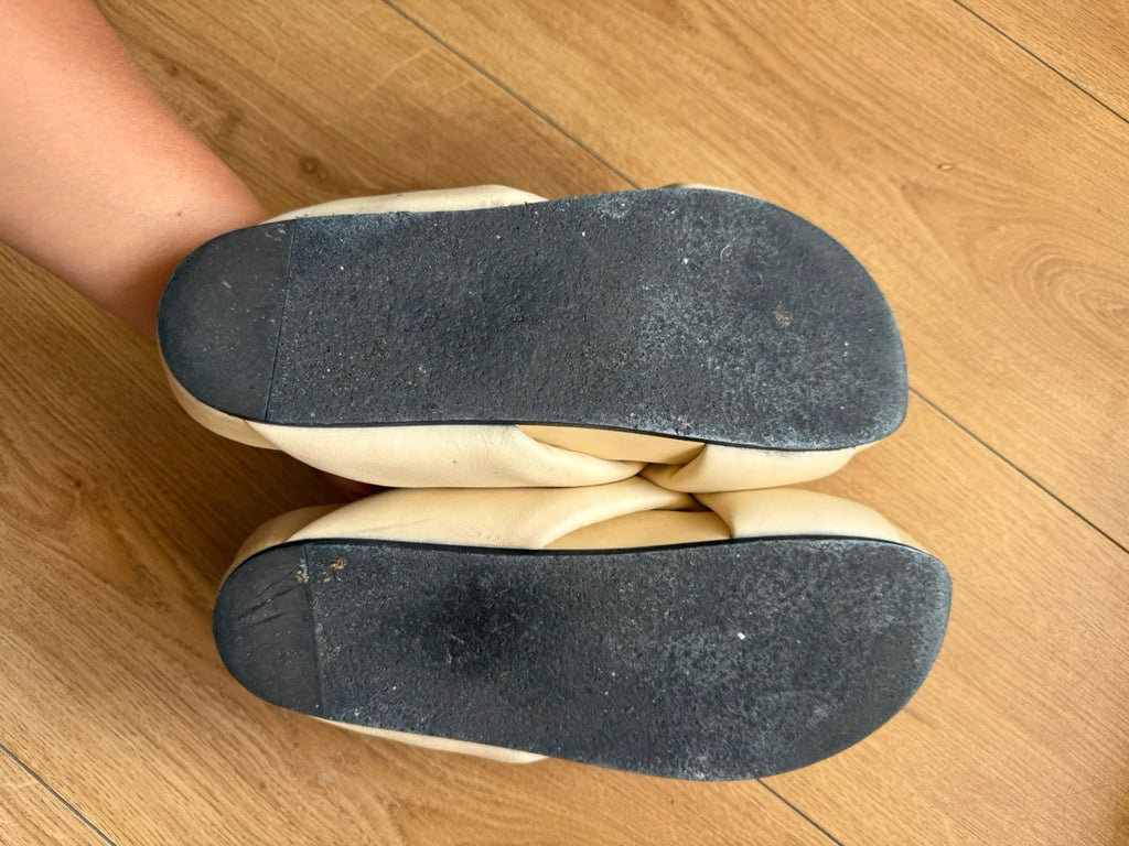 Jil Sander cream leather sandals - view 11