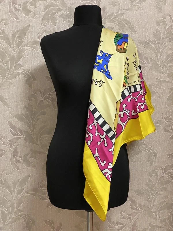 Niki de Saint Phalle silk dogs scarf - view 2