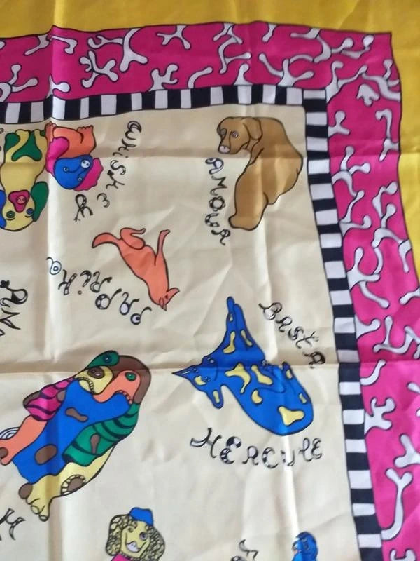 Niki de Saint Phalle silk dogs scarf - view 9