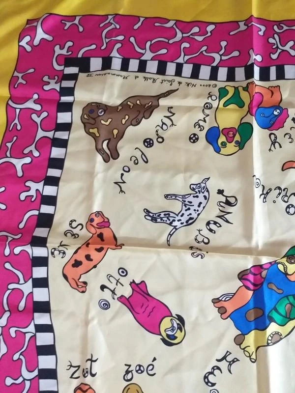 Niki de Saint Phalle silk dogs scarf - view 8