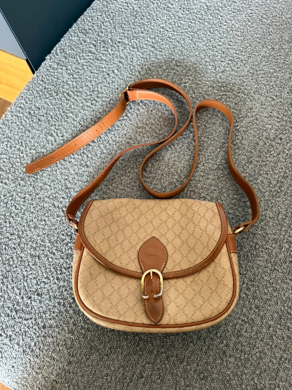 Longchamp vintage canvas leather crossbody bag - view 2